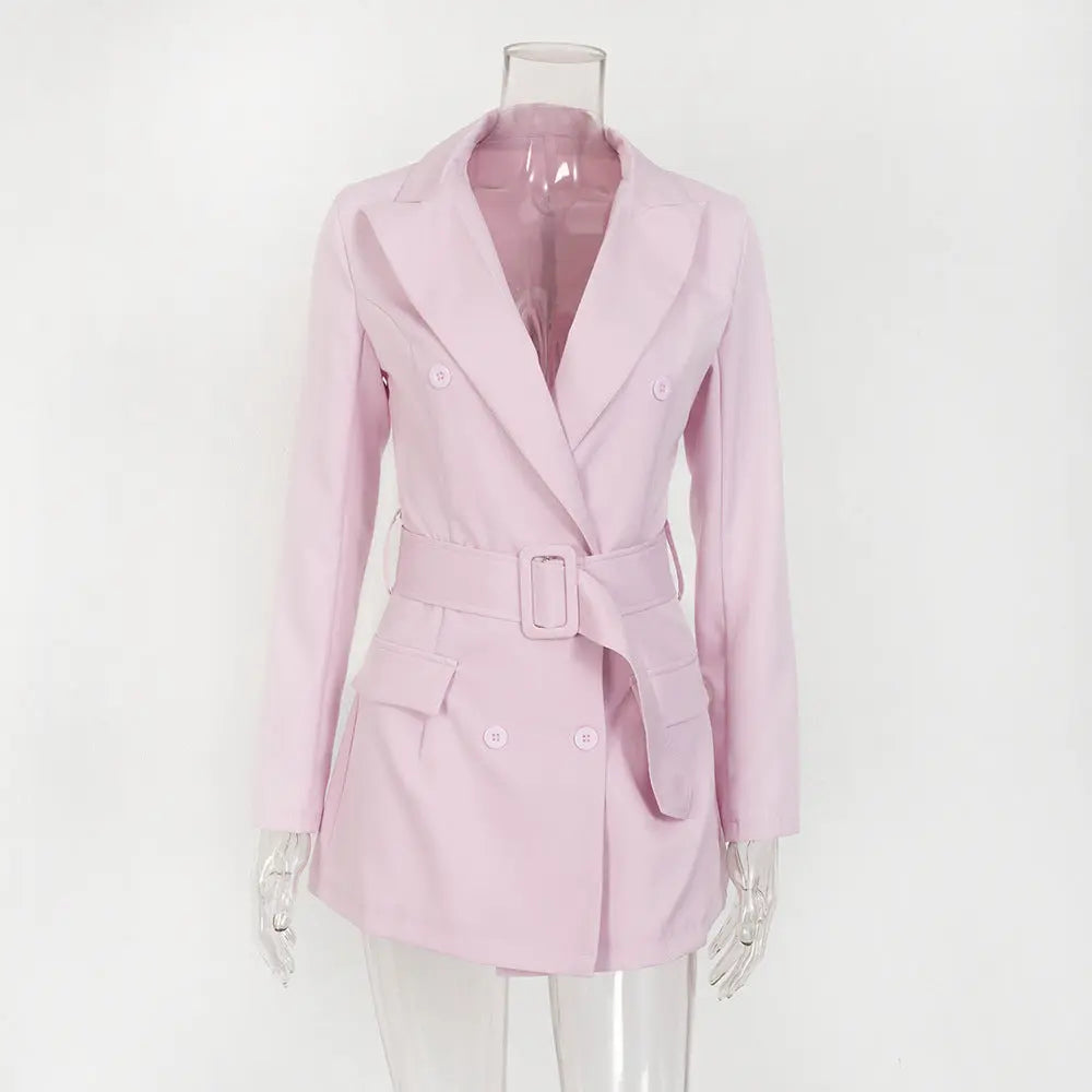 Dress women's mid-length suit outside VogueDarzi