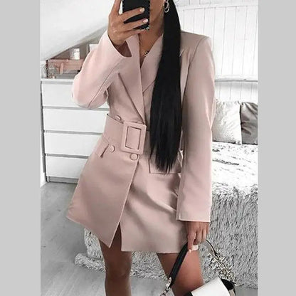 Dress women's mid-length suit outside VogueDarzi