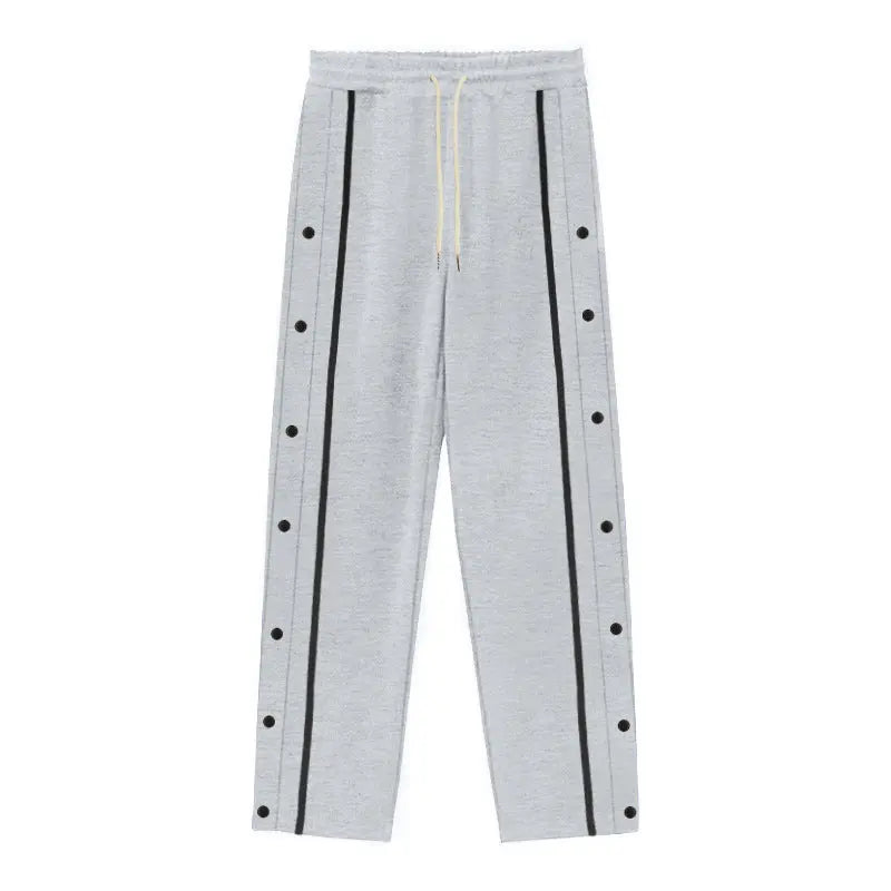 Casual Sports Breasted Pants Men's Loose Straight Trousers VogueDarzi