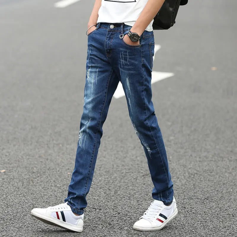 Summer Men's Denim Straight Pants VogueDarzi