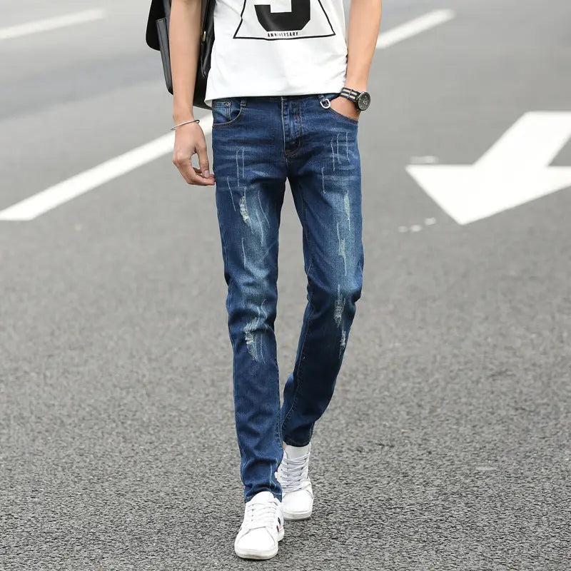 Summer Men's Denim Straight Pants VogueDarzi