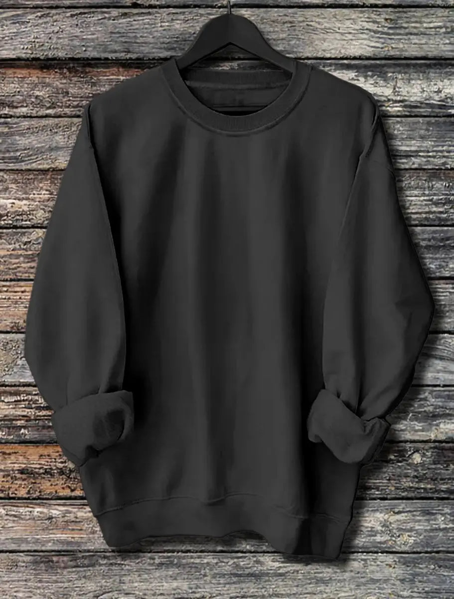 Men's Solid Color Light Plate Long Sleeved Sweatshirt VogueDarzi